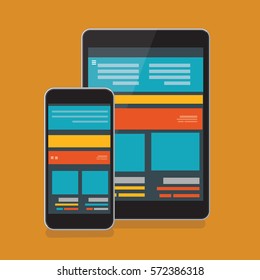 Mobile phone design,clean vector