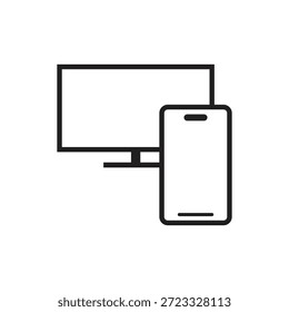 Mobile phone desktop mode screen mirroring solid icon