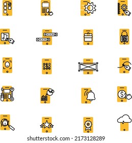 Mobile phone development, illustration, vector on a white background.