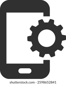 Mobile phone device settings icon vector illustration