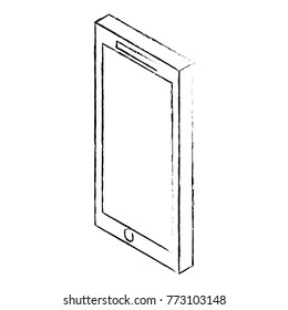 mobile phone device technology communication isometric