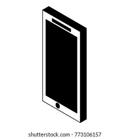 mobile phone device technology communication isometric