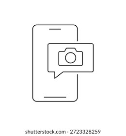 Obturador de la cámara digital del teléfono móvil y contorno de la foto