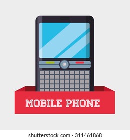 Mobile Phone digital design, vector illustration 10 eps graphic