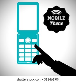 Mobile Phone digital design, vector illustration 10 eps graphic