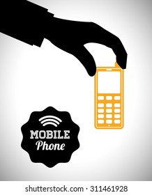 Mobile Phone digital design, vector illustration 10 eps graphic