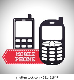 Mobile Phone digital design, vector illustration 10 eps graphic