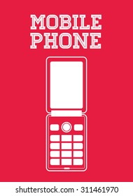 Mobile Phone digital design, vector illustration 10 eps graphic