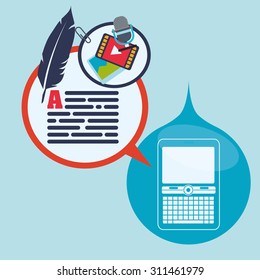 Mobile Phone digital design, vector illustration 10 eps graphic