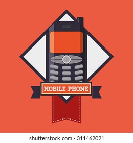 Mobile Phone digital design, vector illustration 10 eps graphic