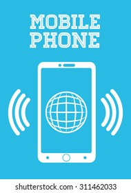 Mobile Phone digital design, vector illustration 10 eps graphic