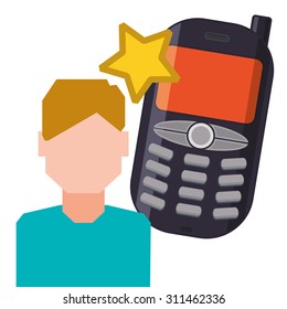Mobile Phone digital design, vector illustration 10 eps graphic