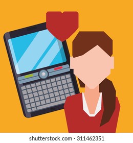 Mobile Phone digital design, vector illustration 10 eps graphic