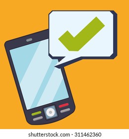 Mobile Phone digital design, vector illustration 10 eps graphic