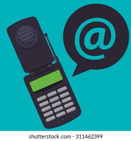 Mobile Phone digital design, vector illustration 10 eps graphic