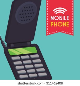 Mobile Phone digital design, vector illustration 10 eps graphic