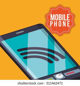 Mobile Phone digital design, vector illustration 10 eps graphic