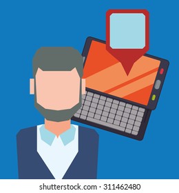 Mobile Phone digital design, vector illustration 10 eps graphic