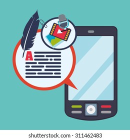 Mobile Phone digital design, vector illustration 10 eps graphic