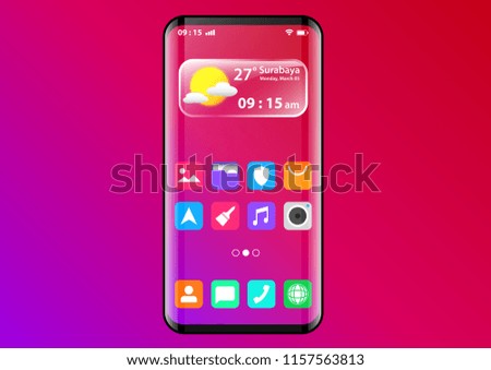 mobile phone display home screen