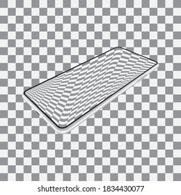 pantalla de teléfono móvil es fondo de mosaico y mosaico