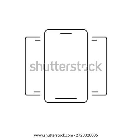 Mobile phone display rotation and landscape mode outline
