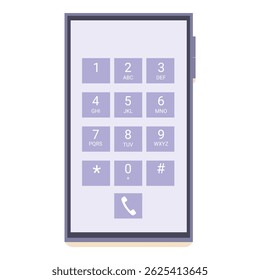 El teléfono móvil muestra un teclado clásico para marcar un número
