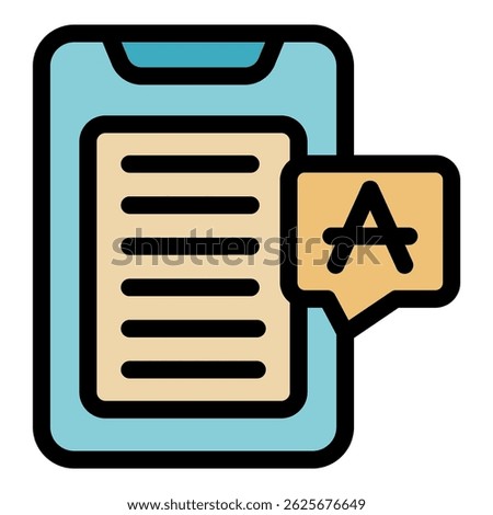 Mobile phone displaying text document with autocorrect feature enabled, ensuring accurate writing