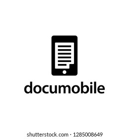 mobile phone document file logo design template