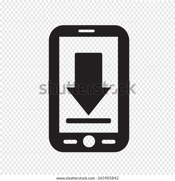 Mobile Phone Download Icon Stock Vector Royalty Free 265905842