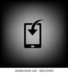 Mobile Phone Download Icon. vector design