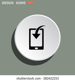 Mobile Phone Download Icon. vector design