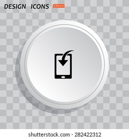 Mobile Phone Download Icon. vector design