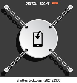 Mobile Phone Download Icon. vector design