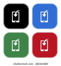 Mobile Phone Download Icon. vector design