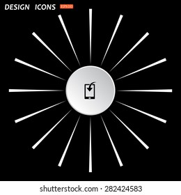 Mobile Phone Download Icon. vector design