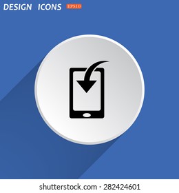 Mobile Phone Download Icon. vector design