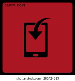 Mobile Phone Download Icon. vector design