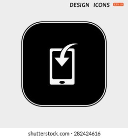 Mobile Phone Download Icon. vector design
