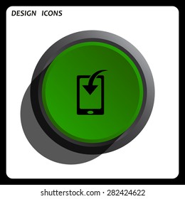 Mobile Phone Download Icon. vector design
