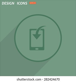 Mobile Phone Download Icon. vector design