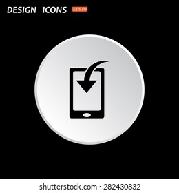 Mobile Phone Download Icon. vector design
