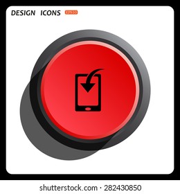 Mobile Phone Download Icon. vector design