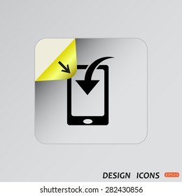 Mobile Phone Download Icon. vector design
