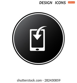 Mobile Phone Download Icon. vector design