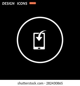 Mobile Phone Download Icon. vector design