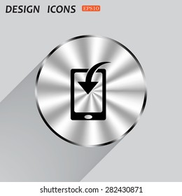 Mobile Phone Download Icon. vector design