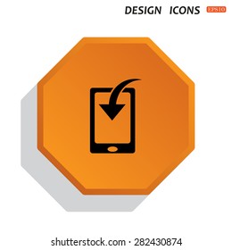 Mobile Phone Download Icon. vector design