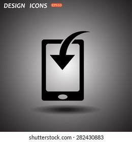 Mobile Phone Download Icon. vector design