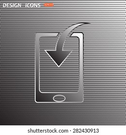 Mobile Phone Download Icon. vector design